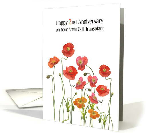 Stem Cell Transplant 2nd Anniversary Poppies card (1630132)