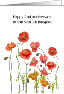 Stem Cell Transplant 2nd Anniversary Poppies card