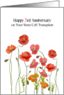 Stem Cell Transplant 3rd Anniversary Poppies card