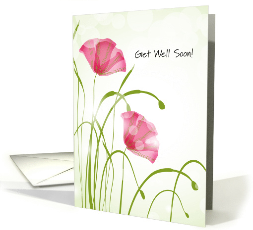 Get Well Stem Cell Transplant Pink Poppies card (1630140)