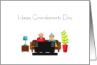 Happy Grandparents Day, Covid 19 Self Isolating, Couple Watching TV card