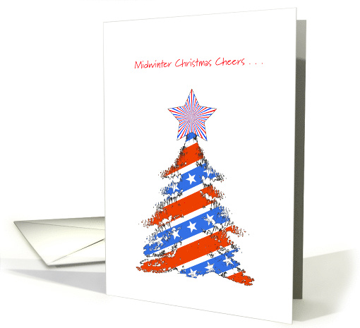 Christmas in July with Red White and Blue Striped Tree card (1630500)