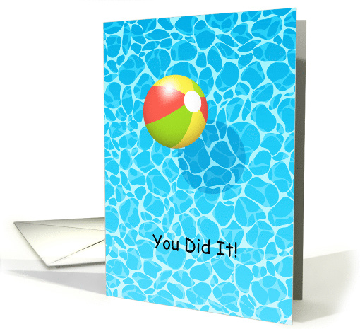 Swimming in the Deep End Congratulations card (1630966)