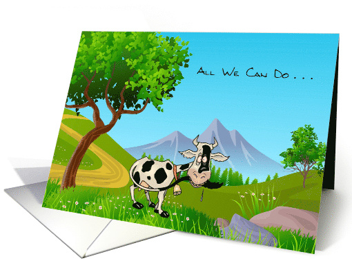 Encouragement for Job During Covid 19 Funny Cow card (1633258)