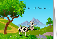 Encouragement for Job During Covid 19 Funny Cow card
