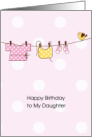 Birthday to New Mom Baby Clothes Drying on Line card