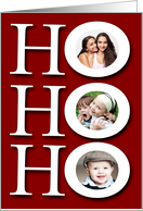 Ho Ho Ho Custom Photo Christmas Text card