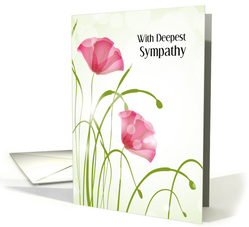 Sympathy for Loss During Coronavirus, Pink Poppies card (1639690)