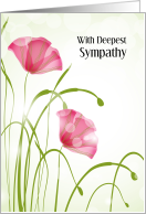 Sympathy for Loss During Coronavirus, Pink Poppies card