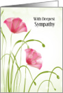 Sympathy for Loss During Coronavirus, Pink Poppies card