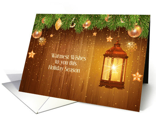 Christmas Coronavirus with Lantern and Pine Boughs card (1640830)