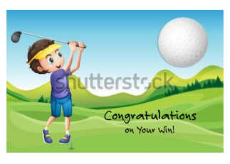 Congratulations on Winning Golf Tournament Golf Ball Golfer