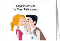 Eye Doctor Retirement Man and Woman card