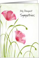 Sympathy Loss of Sister Pink Poppies card