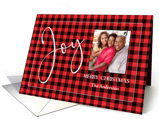 Christmas Joy Buffalo Plaid card (1653622)