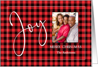 Christmas Joy Buffalo Plaid card