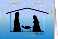 Christmas Nativity Scene with Mary and Joseph card