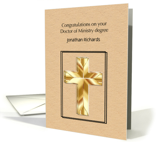 Doctor of Ministry Graduate Congratulations Religious Cross card