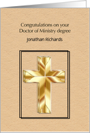 Doctor of Ministry Graduate Congratulations Religious Cross card