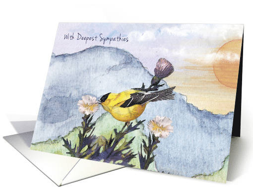 Sympathies for your Loss with Goldfinch card (1655910)