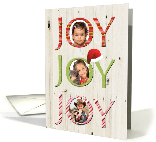 Christmas Joy Custom Photo Text on Wood card (1657794)