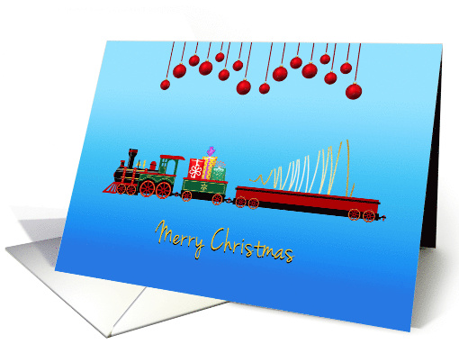 Christmas Train with Tree and Gifts card (1661898)