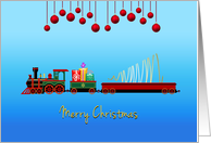 Christmas Train with Tree and Gifts card