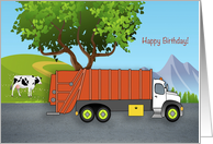 Birthday Garbage Truck for Kids card