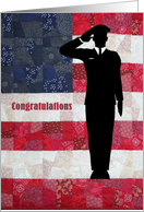 Congratulations on your Award Quilt Flag and Soldier card