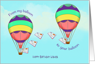 Birthday to Pen Pal during COVID 19 with Hot Air Balloons card