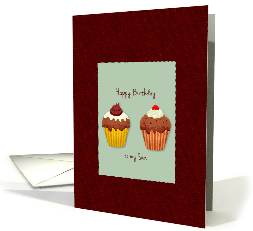 Birthday to Estranged Adult Son with Cupcakes card (1677086)