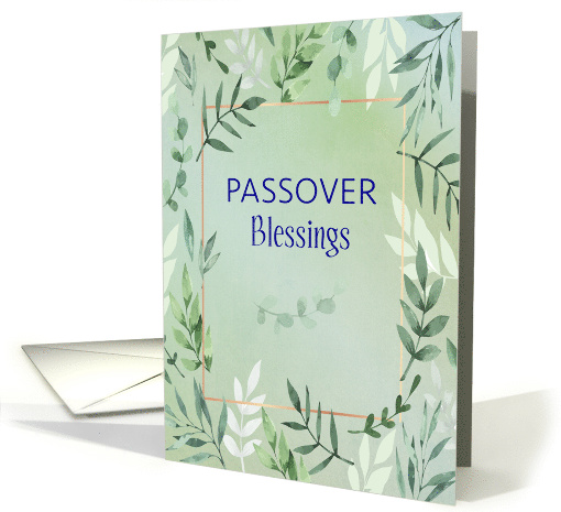 Passover Blessings with Green Leaves card (1678122)