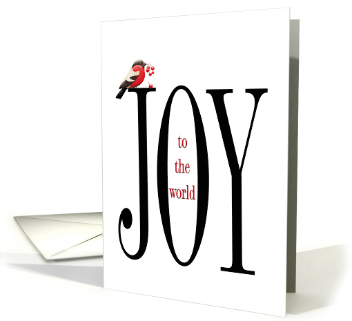 Christmas Joy to the World with Red Bird card (1694184)