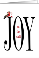 Christmas Joy to the World with Red Bird card