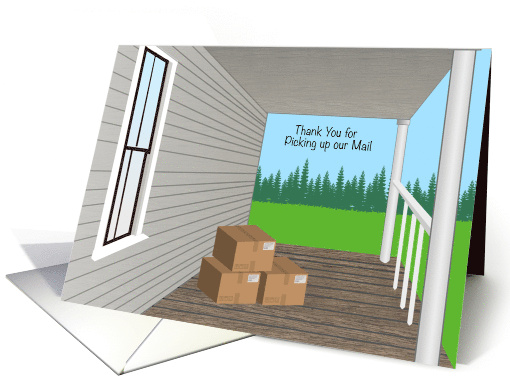 Thank You for Picking Up Mail with Packages card (1707854)