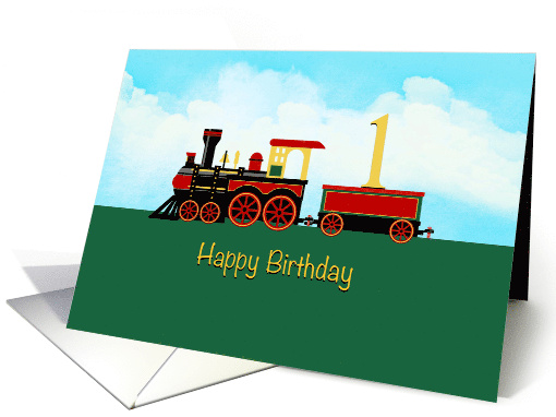 Happy First Birthday with Steam Train card (1710900)