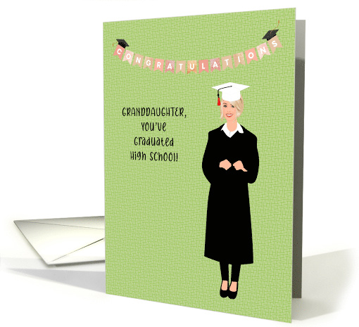 High School Graduation for Granddaughter with White Cap card (1731122)