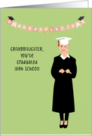 High School Graduation for Granddaughter with White Cap card