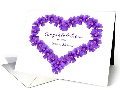 Congratulations on Couples Wedding Shower with Purple... (1732174)