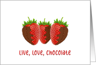 Happy Sweetest Day with Chocolate Covered Strawberries card