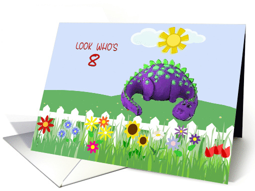 Birthday for Child Purple Dinosaur card (1738312)