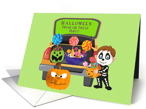 Halloween Trunk or Treat Party Invitation car trunk card (1746296)