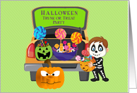 Halloween Trunk or Treat Party Invitation car trunk card