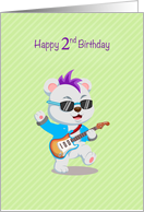 Happy Second Birthday Rock and Roll Boy card