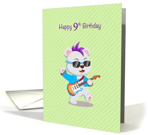 Happy Ninth Birthday Rock and Roll Boy card (1760980)