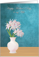 Bereaved on Mother’s Day to Wife with with Pink Orchids card