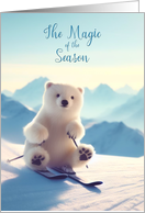 Christmas Magic of the Season with Polar Bear Skiing card