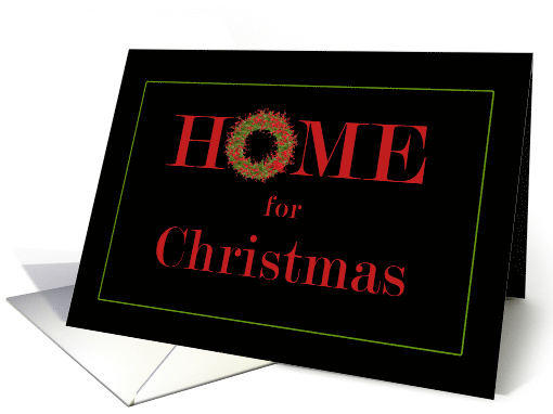 Home for Christmas Text Design with Wreath card (1806534)