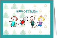 Chrismukkuh with Children Jumping card