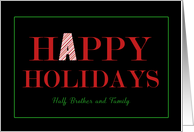 Happy Holidays Text for Half Brother and Family card